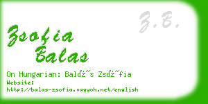 zsofia balas business card